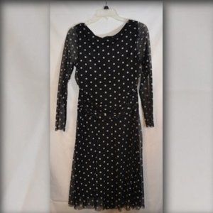 Jessica Howard size 12P black white polka dot